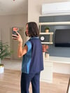 Marka Model Kahverengi Denim Detaylı Modal Takım 