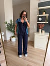 Marka Model Kahverengi Denim Detaylı Modal Takım 