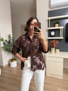 Marka Model Kahverengi Güpür Gömlek