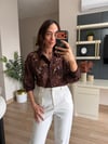 Marka Model Kahverengi Güpür Gömlek