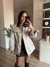 Marka Model Kontrast Deri Yaka İşlemeli Trench
