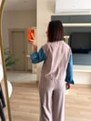 Marka Model Krem Denim Detaylı Takım 