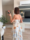 Marka Model Krem Volanlı Etek Bluz Takım