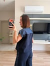 Marka Model Lacivert Denim Detaylı Takım