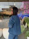 Marka Model Lacivert Deri Detaylı Mix Takım