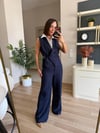 Marka Model Lacivert Gömlek Detaylı Yelek Pantolon Takım