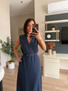 Marka Model Lacivert Tensel Elbise