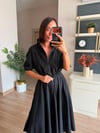 Marka Model Siyah Beli Lastikli Fermuarlı Elbise