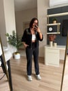 Marka Model Siyah Ceketi File Detaylı Takım
