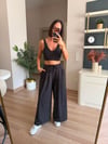 Marka Model Siyah Croplu Spor Takım