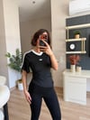 Marka Model Siyah Yanı Büzgülü Tshirt