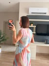 Marka Model Soft Desenli Crop Etek Takım