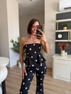 Marka Model Straplez Puantiye Desenli Tulum