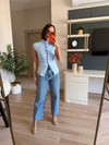 Mavi Taşlı Mom Jean