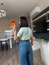 Mint Yeşili Kısa Kollu Triko