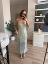 Mint Yeşili Payetli Midi Elbise