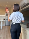 Orj. Gece Mavisi Boyfit Kesik Paça Jean