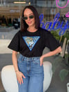 Orj. Marka Siyah Baskılı Tshirt