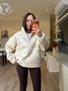 Orj. Kar Tanesi Desenli Peluş Sweatshirt