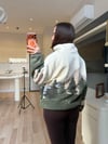 Orj. Geyik Desenli Peluş Sweatshirt