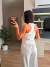 Özel Premium Seri Beyaz Keten Takım
