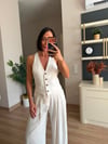 Özel Premium Seri Beyaz Keten Takım