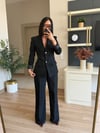 Özel Seri Siyah Boncuklu Tasarım Blazer Takım