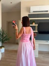 Pembe Renk A Kesim Midi Boy Etek