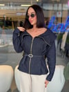 Premium Denim Madonna Yaka Gömlek