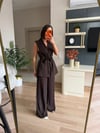 Premium Seri Kahverengi Yanları Şeritli Yelek Pantolon Takım