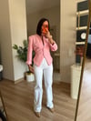 Pudra pembe tasarım Blazer Ceket