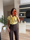Sarı Fular Detaylı Triko