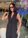 Siyah Blazer Yelek& Etek Takım