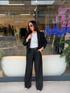 Siyah Bomber& Blazer Ceket Pantolon Takım