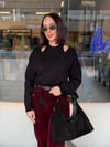 Siyah Çift Parça Triko