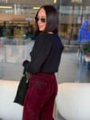 Siyah Çift Parça Triko