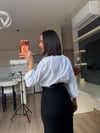 Siyah Kemerli Yüksek Bel Jean
