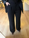Siyah Şal Detaylı Blazer Takım