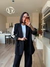 Siyah Şerit Detay Blazer Takım