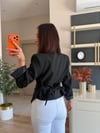 Siyah Tasarım Blazer Ceket