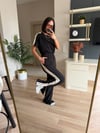 Siyah Yanları Şeritli Modal Takım