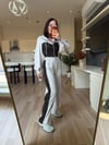 Taş Denim Leopar Detaylı Takım