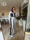 Taş Denim Leopar Detaylı Takım