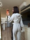 Taş Denim Leopar Detaylı Takım