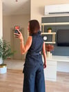 Tasarım Büyük Cepli Denim Takım