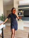 Tasarım Kemer Detaylı Kot Elbise
