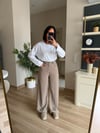 Toprak Rengi Beli Lastikli Tensel Denim