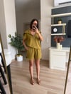 Yeşil Üstü Fermuarlı Şortlu Modal Takım