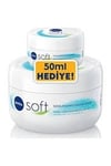 NIVEA SOFT CANLANDIRICI NEMLENDİRİCİ BAKIM KREMİ 300 ML+50 ML HEDİYELİ