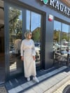 TERZİ DÜKKANI NATURAL KETEN KRUVAZE ETEKLİ TAKIM